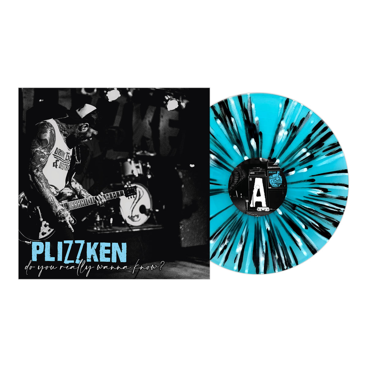 Plizzken’s “Do You Really Wanna Know?” features a gritty album cover and blue-with-black-splatter vinyl, capturing the raw energy of German punk rock and street punk culture.