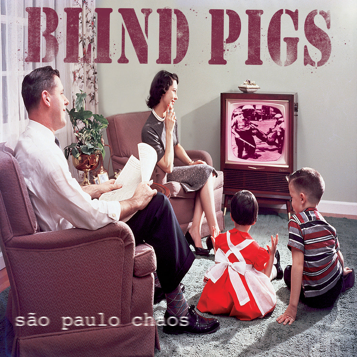 Blind Pigs - São Paulo Chaos Oxblood &amp; Clear W/ Black &amp; White Splatter Vinyl LP