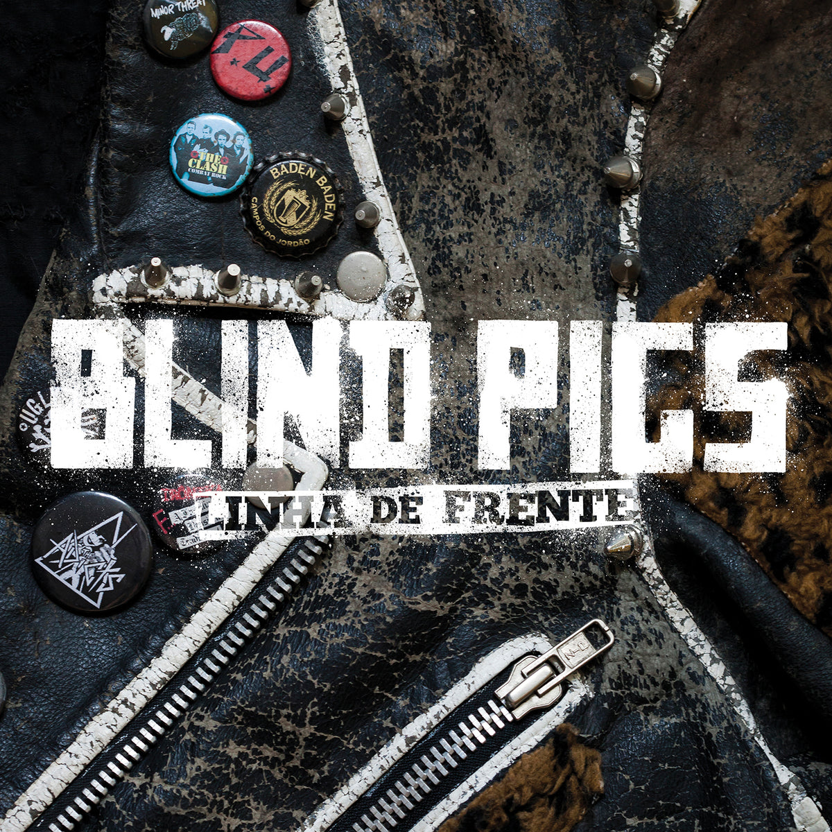 Blind Pigs - Linha De Frente Black, White &amp; Silver Vertical Striped Vinyl 10&quot;
