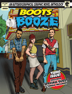 BOOTSnBOOZE #3 Comic w/ Red Vinyl 7"