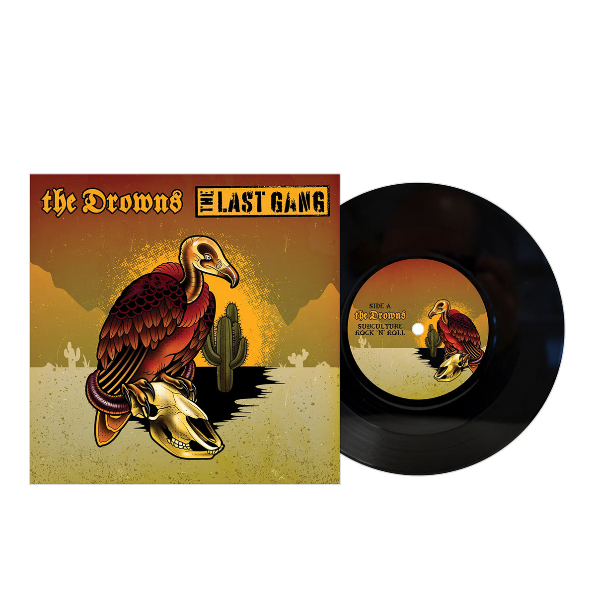 The Drowns/Last Gang - Split Black Vinyl 7&quot;